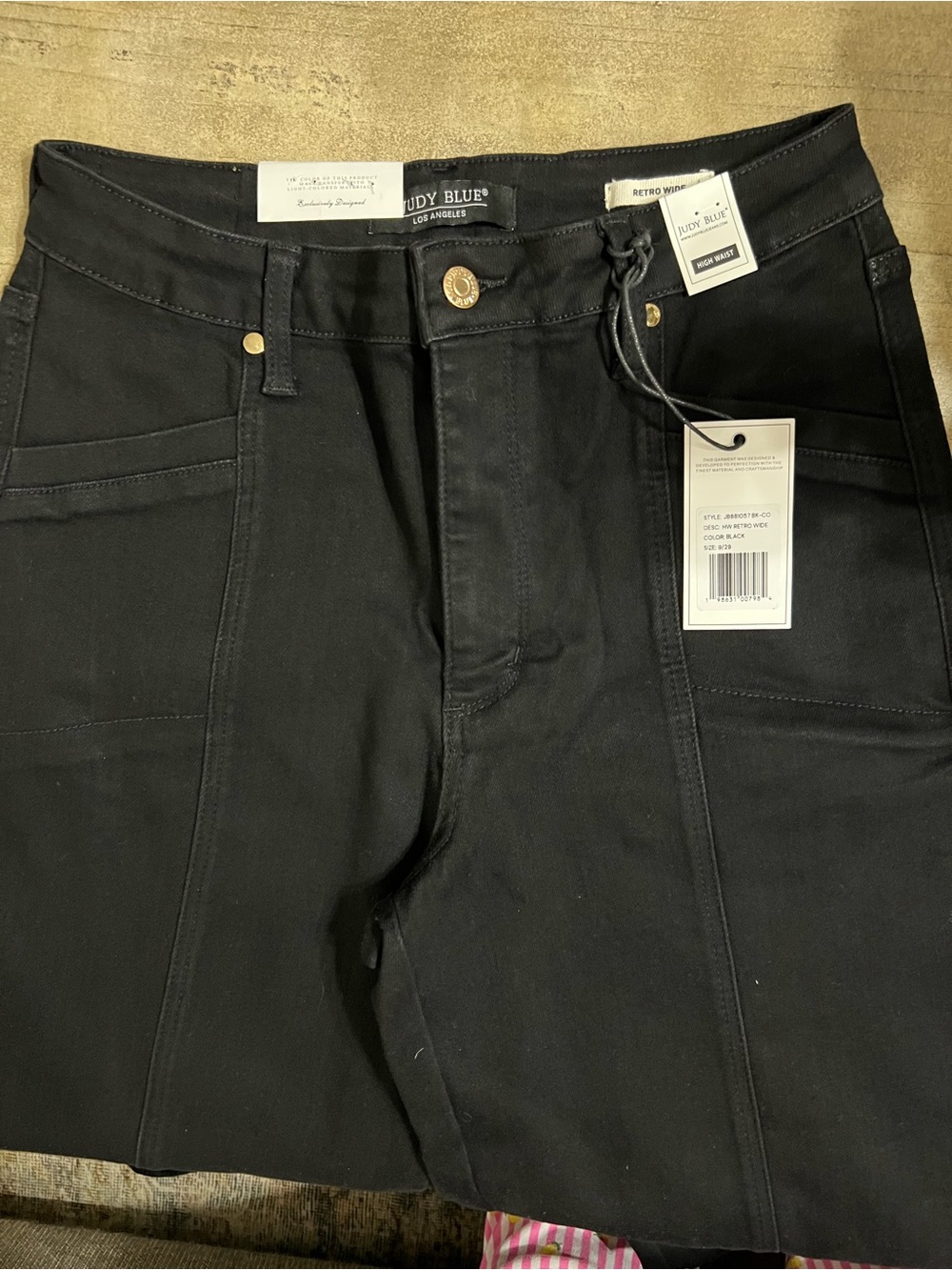 NWT Judy Blue high rise retro wide leg jeans. Size 9/29 - Picture 9 of 10